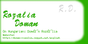 rozalia doman business card